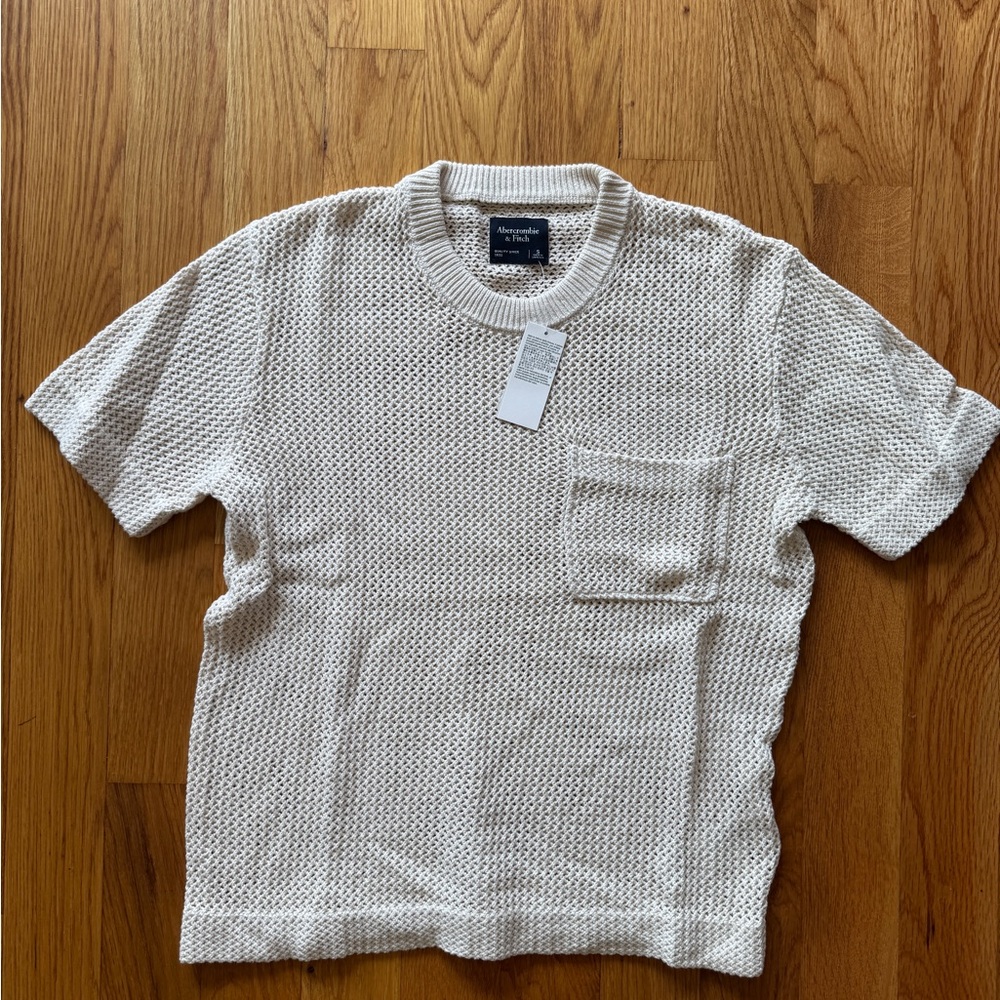 Abercrombie & Fitch Cream Knit Tee
